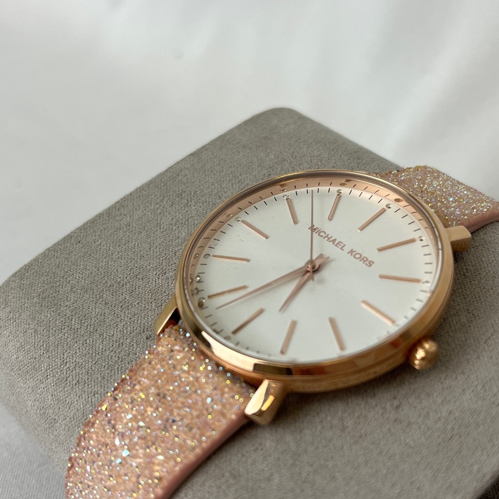 Michael Kors Rose Gold-Tone Swarovski® Crystal Embellished Watch